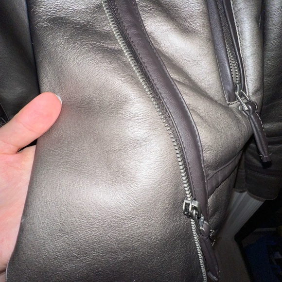 Tobi fur lined pleather jacket - Picture 4 of 6